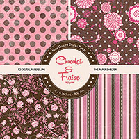 Chocolat & Fraise - Paper Pack - Click Image to Close