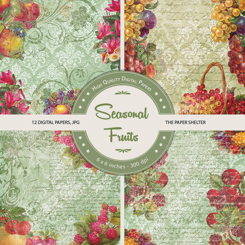 Seasonal Fruits - Paper Pack - Click Image to Close