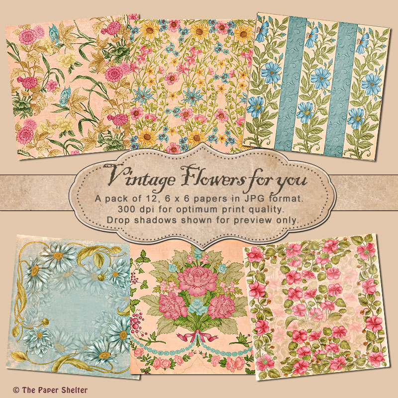 Vintage Flower for you - Paper Pack