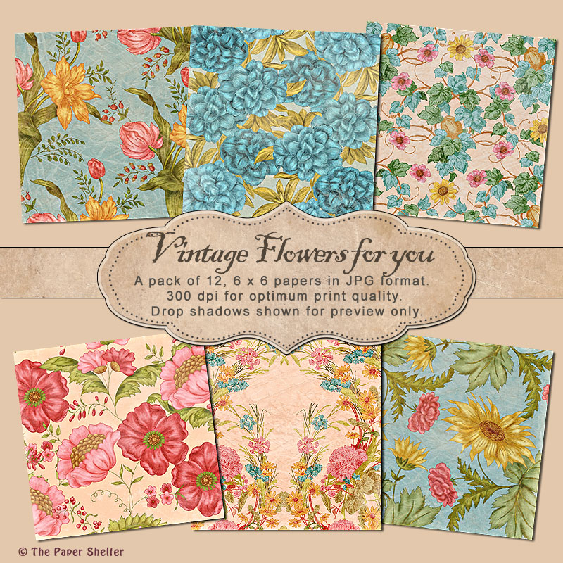 Vintage Flower for you - Paper Pack