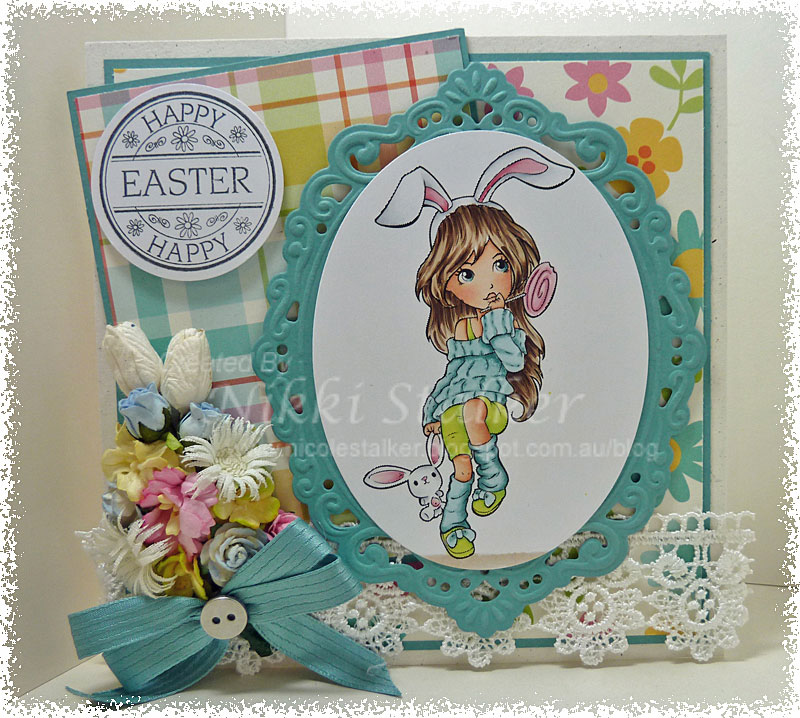 Candy Bunny - Digital Stamp - Click Image to Close