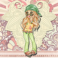 Charmingly Hippie - Digital Stamp - Click Image to Close