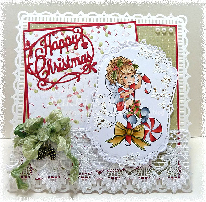 Christmas Candy Fairy - Digital Stamp - Click Image to Close