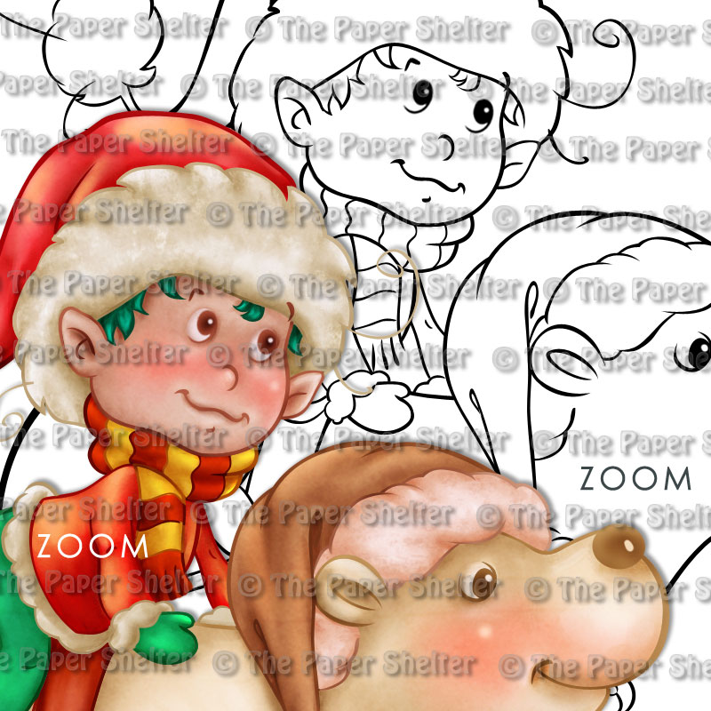 Christmas Elf - Digital Stamp - Click Image to Close