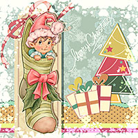 Christmas Stocking - Digital Stamp