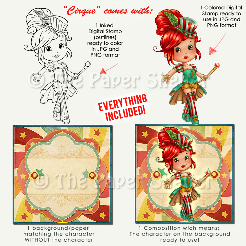 Cirque - Digital Stamp