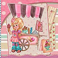 Cutest Ice Cream Cart - Digital Stamp - Click Image to Close