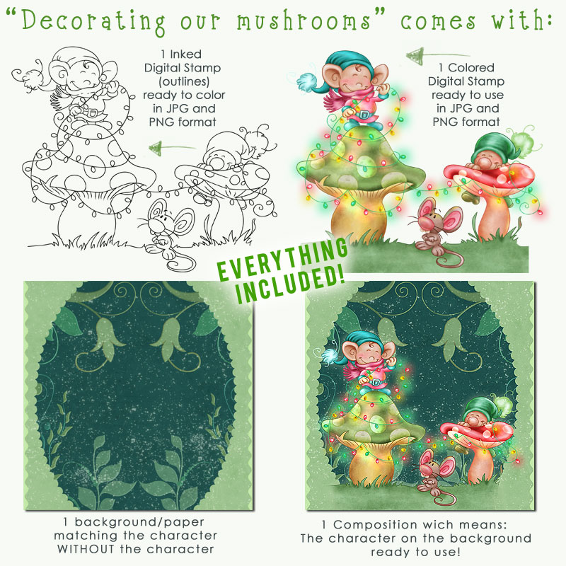 Decorating our Mushrooms