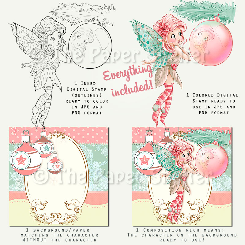 Enchanted Christmas - Digital Stamp - Click Image to Close