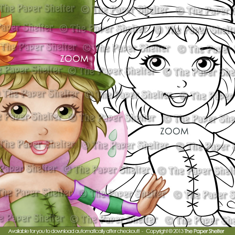 Fairy Emma - Digital Stamp - Click Image to Close