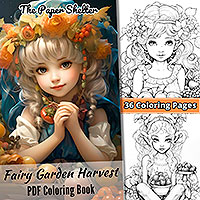 Fairy Garden Harvest - Digital Coloring Book