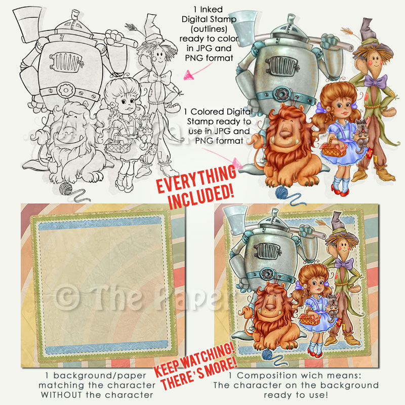 Friends over the Rainbow - Mega Pack! - Digital Stamp - Click Image to Close