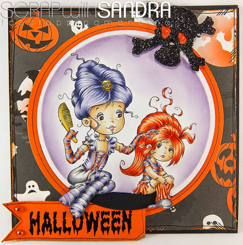 Getting ready for Halloween - Digital Stamp - Click Image to Close