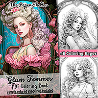 Glam Femmes - Digital Coloring Book