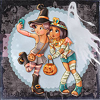 Halloween Selfie - Digital Stamp