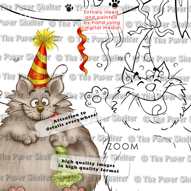 Happy Meow Year - Digital Stamp