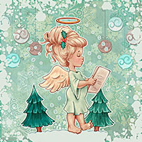 Heavenly Christmas Carol - Digital Stamp - Click Image to Close
