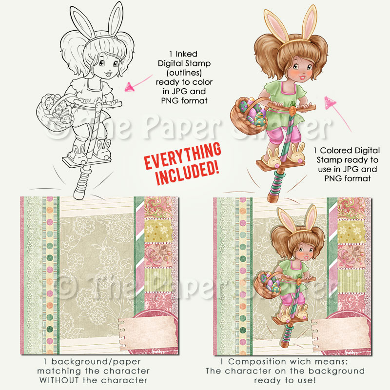I am the Easter Bunny! - Digital Stamp - Click Image to Close