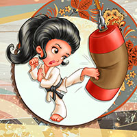 Karate Girl - Digital Stamp
