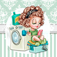 Laundry Day - Digital Stamp
