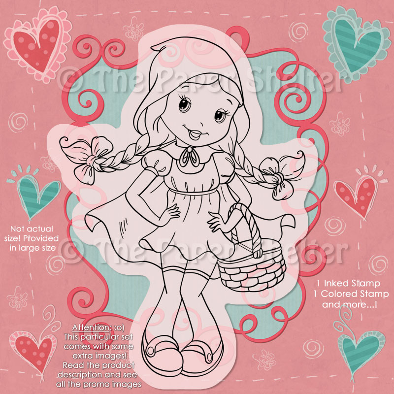 Little Red Riding hood - Digital Stamp - Click Image to Close
