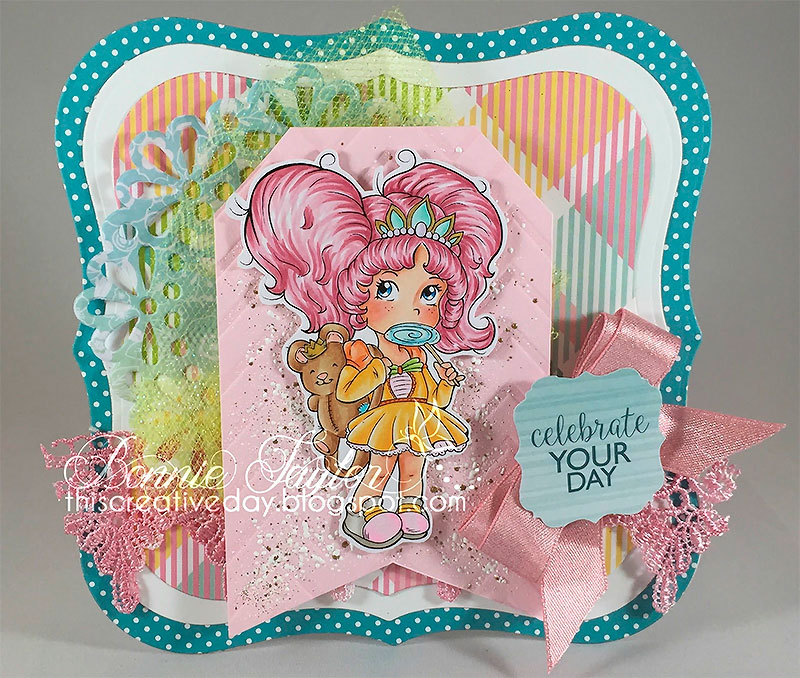 Lollipop Princess - Digital Stamp - Click Image to Close