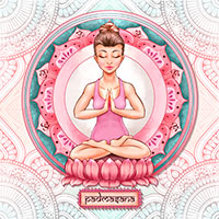 Lotus Pose (Padmasana) - Digital Stamp
