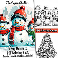 Merry Moments - Digital Coloring Book