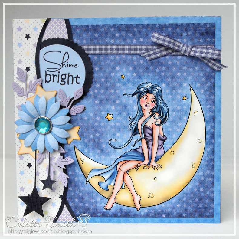 Moon Goddess - Digital Stamp - Click Image to Close
