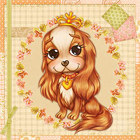 The Most Adorable Cavalier - Digital Stamp - Click Image to Close