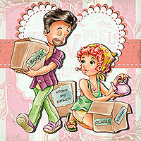Moving in Together - Digital Stamp