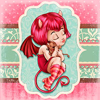 My little she-devil Costume - Digital Stamp