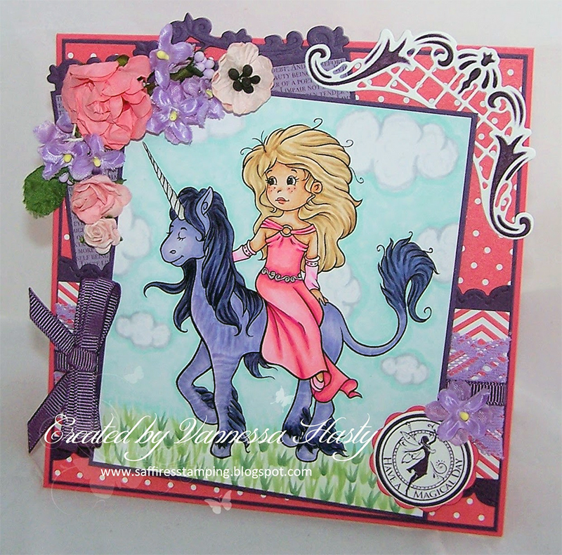 The Princess and her Unicorn - Digital Stamp