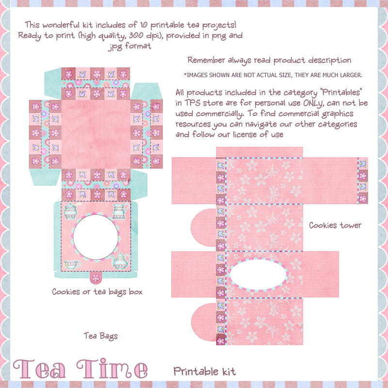 Tea Time - "Printable Kit" - Click Image to Close