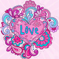 Fancy Psychedelic Love - Digital Stamp - Click Image to Close
