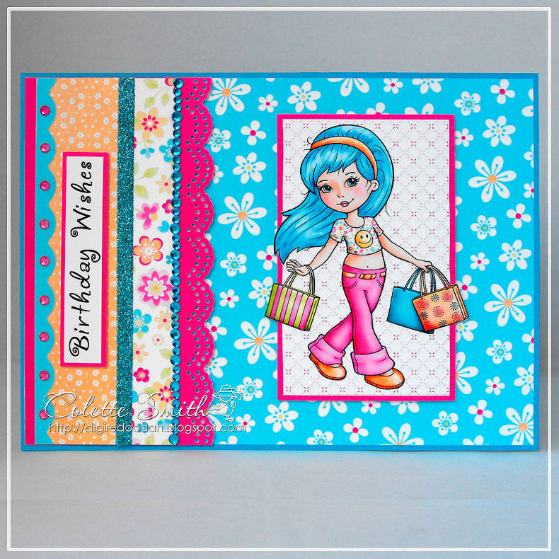 Shopping Girl - Digital Stamp *New Version