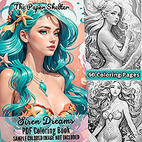 Sirens Dreams - Digital Coloring Book
