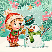 Snowman Maven - Digital Stamp