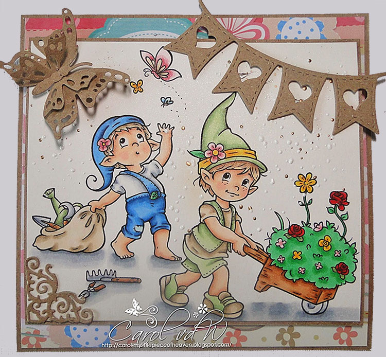Spring Elves - DIgital Stamp - Click Image to Close