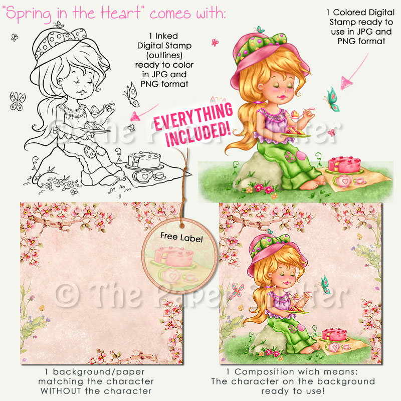Spring in the Heart - Digital Stamp - Click Image to Close