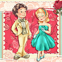 Stylish Flirting - Digital Stamp - Click Image to Close