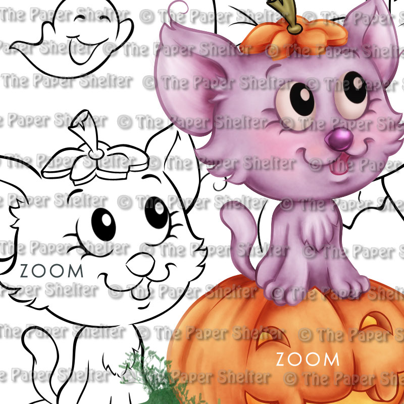 Too Cute to Spook - Digital Stamp - Click Image to Close