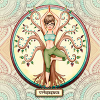 Tree Posture (Vrikshasana) - Digital Stamp