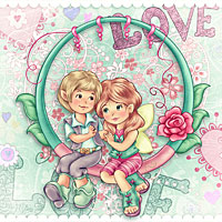 True Love - Digital Stamp