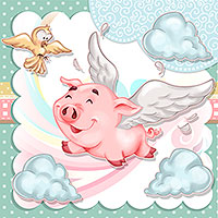 When Pigs Fly - Digital Stamp