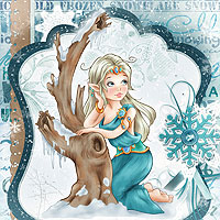 Winter Goddess - Digital Stamp