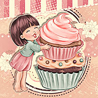 You're My Cuppy Cake - Digital Stamp - Click Image to Close