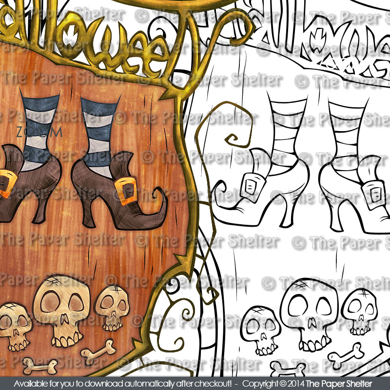 Halloween - Digital Stamp - Click Image to Close
