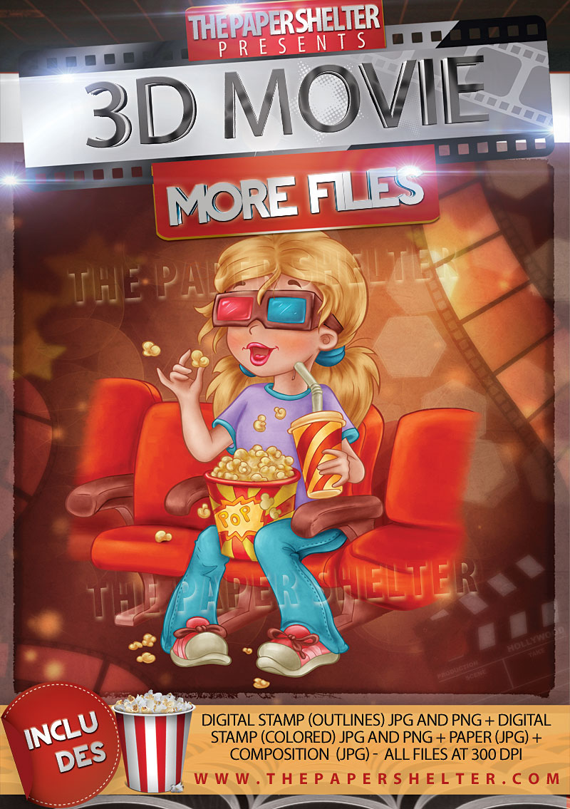3D Movie - Digital Stamp - Click Image to Close