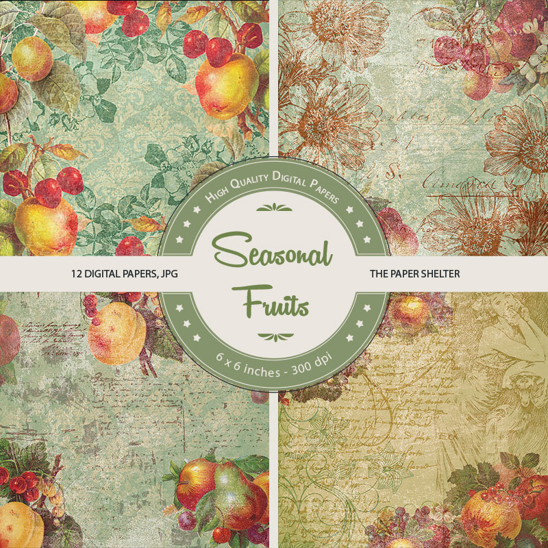 Seasonal Fruits - Paper Pack - Click Image to Close